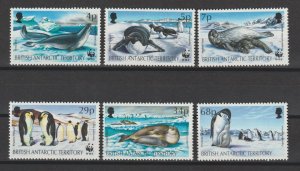 BRITISH ANTARCTIC TERRITORY 1992 WWF SG 208/13 MNH