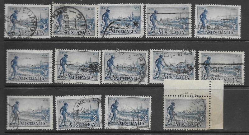 Australia 143 used stock of 14. see desc.  CV $91.00