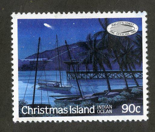 CHRISTMAS ISLAND 182 MH SCV $1.10 BIN $0.45 HALLEY'S COMET