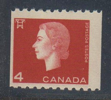Canada,  4c Queen Elizabeth II, Coil (SC# 408) MNH