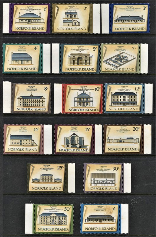 STAMP STATION PERTH Norfolk Island #156-171 Buildings Set MNH- CV$1.50