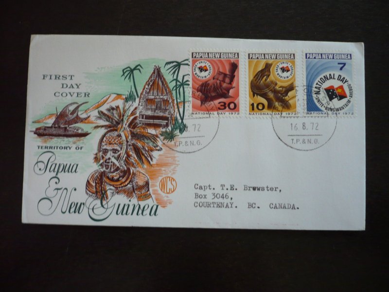 Postal History - Papua New Guinea - Scott# 352-354 - First Day Cover