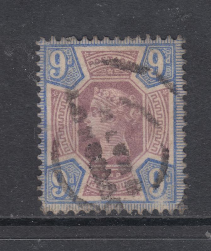 Great Britain Sc 120 used 1887 9p blue & lilac Queen Victoria, F-VF