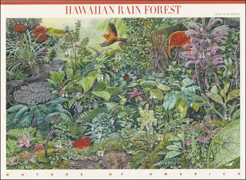 (F) USA #4474 Nature of America Hawaiian Rain Forest Full Sheet MNH