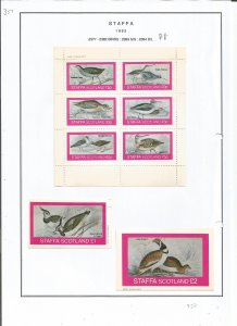 STAFFA - 1982 - Birds - Sheets - Mint Light Hinged - Private Issue