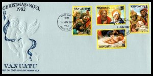 Vanuatu 342-345 Christmas U/A FDC