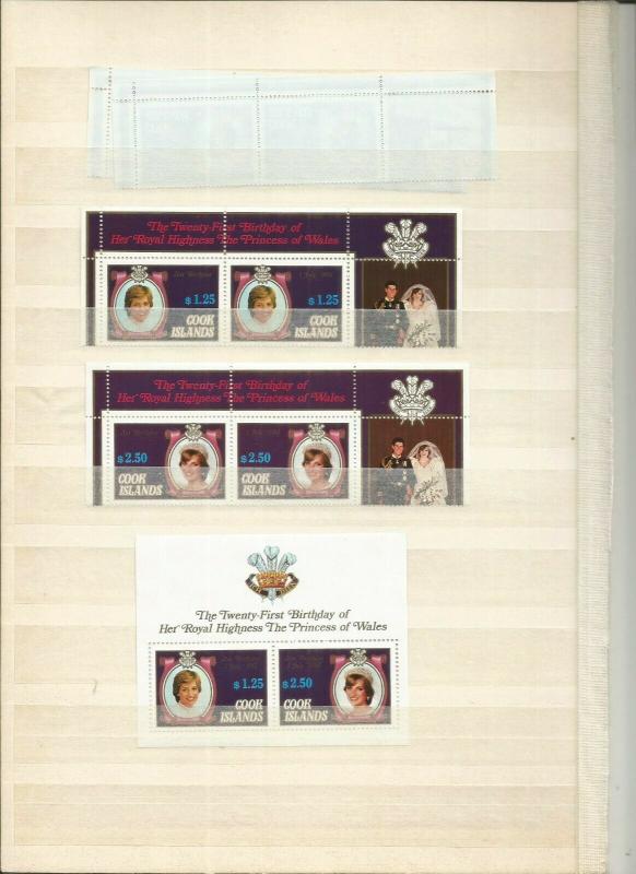 COOK ISLANDS 1982 ROYALTY SCOTT 677-8 AND 678C MNH