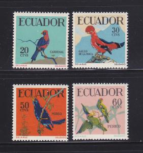 Ecuador 645-648 Set MNH Birds (D)