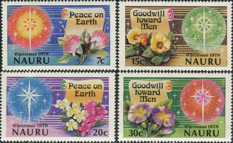 Nauru 1979 SG216-219 Christmas flowers MNH