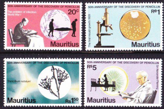 MAURITIUS 1978 Penicillin / medicine set MNH................................4900