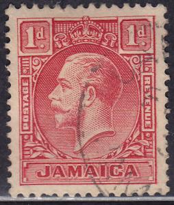 Jamaica 103 USED 1929 King George V 1d Type I