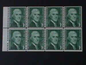 ​UNITED STATES-1965-SC#1278a-THOMAS JEFFERSON-BOOKLET PANE-MNH-VF 57 YEARS OLD