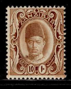 ZANZIBAR EDVII SG228, 10c brown, LH MINT.