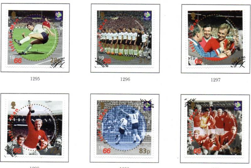 Isle of Man Sc 1145-0 2006 World Cup Soccerstamp set used