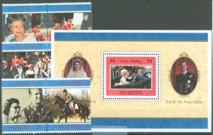 St. Kitts #423-428/429  Single (Complete Set) (Queen)