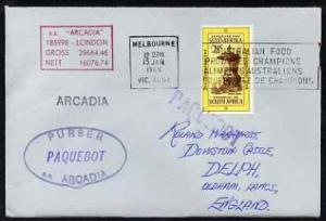 South Africa used in Melbourne (Victoria) 1968 Paquebot c...