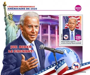 C A R - 2020 - US Presidential Election, Biden-Perf Souv Sheet-Mint Never Hinged