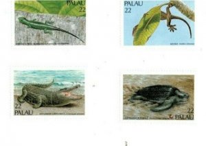 Palau - 1986 - Reptiles - Set of Four - MNH