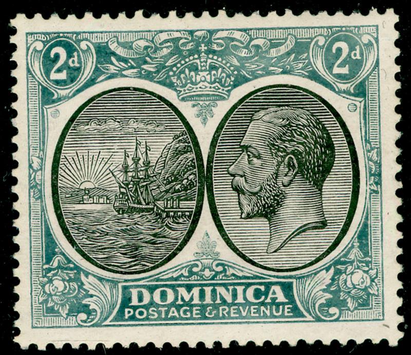 DOMINICA SG 76, 2d black & grey, M MINT.