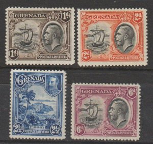 Grenada SC  115a, 117, 118, 120 Mint Hinged