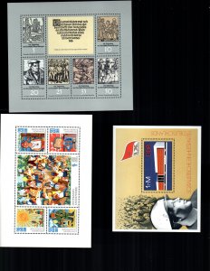 Germany DDR 19  MNH different sheets  cat $ 32.00