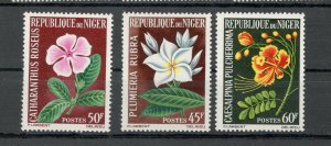 NIGER-MNH SET - FLORA - FLOWERS-1965.