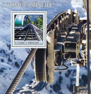 St Thomas - Mountain Trains, Scott #1567 - Stamp S/S - ST3150