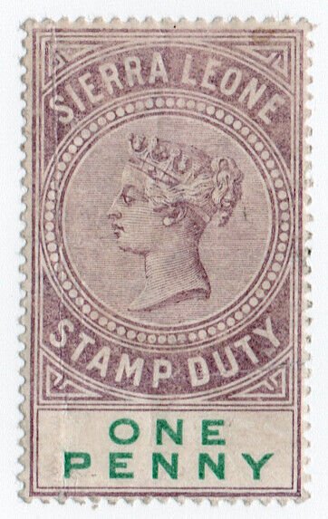 (I.B) Sierra Leone Revenue : Stamp Duty 1d