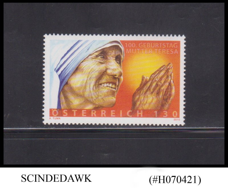 AUSTRIA - 2010 BIRTH CENTENARY OF MOTHER TERESA - 1V - MINT NH