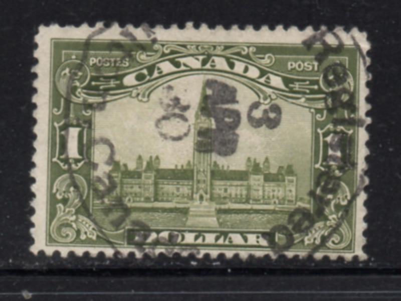 Canada Sc 159 1929 $1 Parliament Building stamp used