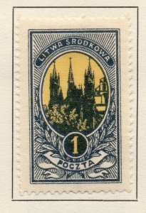 Central Lithuania 1921 Early Issue Fine Mint Hinged 1m. 134611