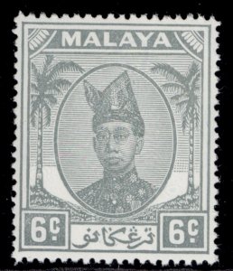 MALAYSIA - Trengganu GVI SG72, 6c grey, NH MINT.