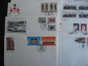 Canada 18 different 1970s, 80s era combination FDC first day covers