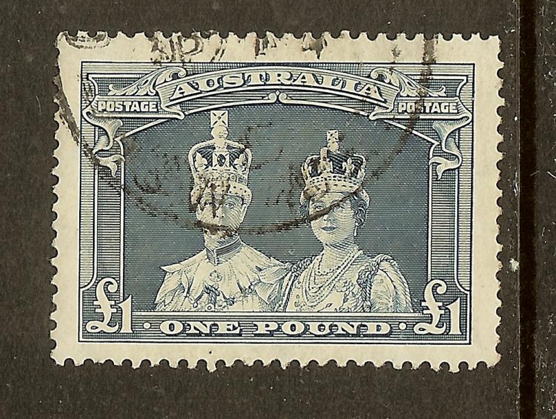 Australia, Scott #179; L1 King George VI and Queen Elizabeth, Used