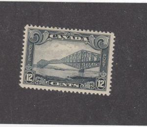 CANADA (MK887) # 156  VF-MH  12cts JAN. 1929 QUEBEC BRIDGE /GREY CAT VALUE $70