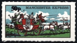 1971 Great Britain 50 Pence Manchester Express Local Mail Strike Stamp Unused