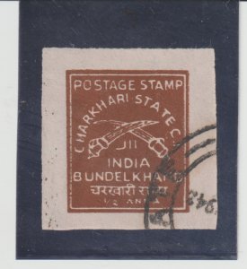 INDIA- CHARKHARI Scott #23a Used Cat.$25.00