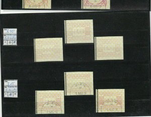 AUSTRIA AUTOMATIC LABELS  ATM LABELS MINT AND USED , WIEN CANCEL 2ND SERIES