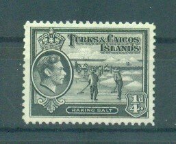 Turks & Caicos Islands sc# 78 (2) mh cat value $.25