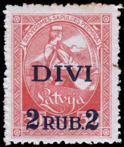 Latvia Scott 90 (1921) Mint H F-VF B