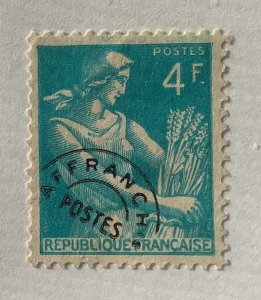 France 1954  Scott  707 used - 4fr, Farm woman