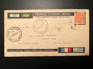 1925 Brazil Airmail Survey First Flight Cover FFC Rio De Janeiro Round Trip