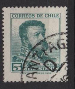 CHILE 1960 - Scott 323 used - 5c, Manuel Bulnes