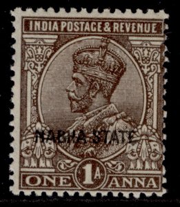 INDIAN STATES - Nabha GV SG62, 1a chocolate, M MINT.