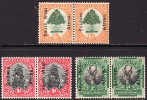 1926 South West Africa complete set Sc# 85 86 87 ML-MH CV: $32.50