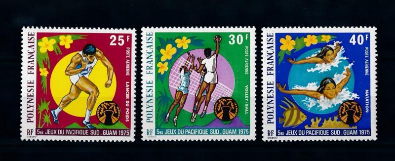 [71625] French Polynesia 1975 Sport Volleyball Swimming Athletics Airmail MNH