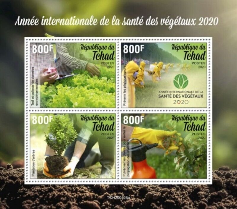 Chad - 2020 Intl Year of Plant Health - 4 Stamp Sheet - TCH200426a