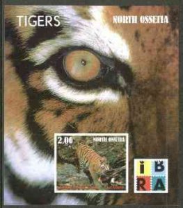 N. OSSETIA - 1999 - Tiger IBRA-Imperf Souv Sheet-Mint Never Hinged-Private Issue