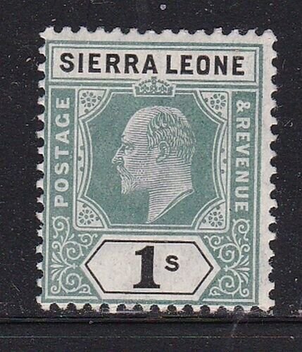 Album Treasures Sierra Leone Scott # 86 1sh Edward VII Mint Fresh with Hinge-