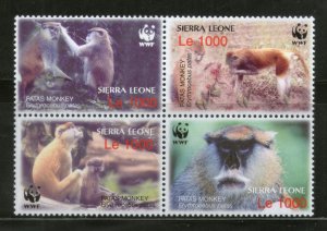 Sierra Leone 2006 WWF Patas Monkey Wildlife Animal Fauna Sc 2752 MNH # 350